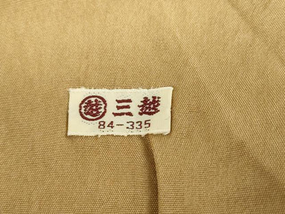 平和屋着物●本塩沢　草花文　三越扱い　正絹　逸品　DABG2170ud