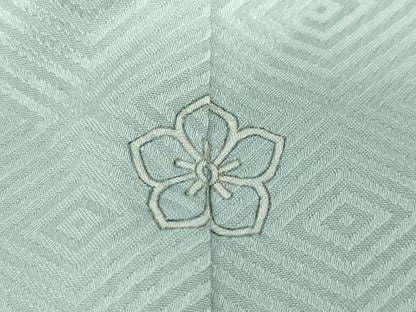 平和屋着物●訪問着　刺繍　エ霞草花文　金糸　正絹　逸品　DABG2173ud