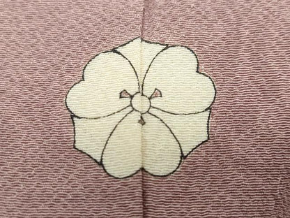 平和屋着物●洗える最高級着物　＜英＞はなぶさ謹製　色無地　胡桃染色　洗える着物　DABG2182ud