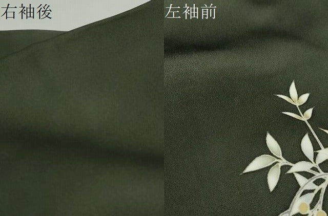 平和屋着物●訪問着　駒刺繍　南天文　金彩　正絹　逸品　未使用　DABG2183ud