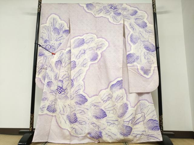 平和屋着物●豪華振袖　総絞り　草花文　正絹　逸品　DABG2185ud