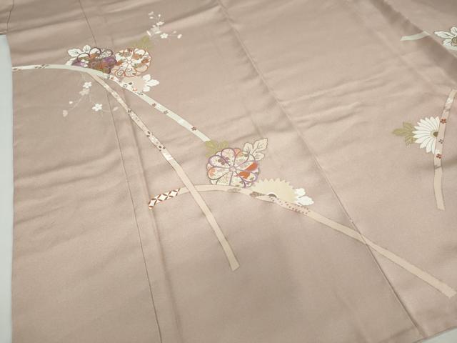 平和屋着物●西陣　京の名門　じゅらく謹製　帝王紫　訪問着　刺繍　熨斗草花文　金彩　正絹　逸品　DABG2190ud