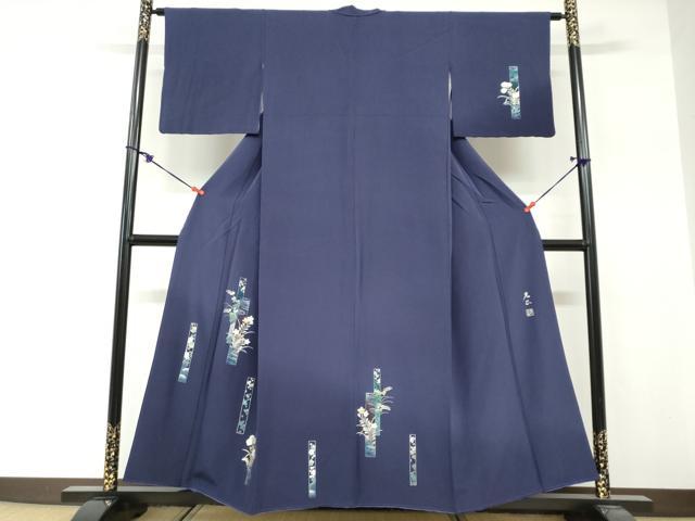 平和屋着物●金彩友禅　卓越技能者・名工・和田光正　訪問着　短冊草花文　金彩　正絹　逸品　DABG2193ud