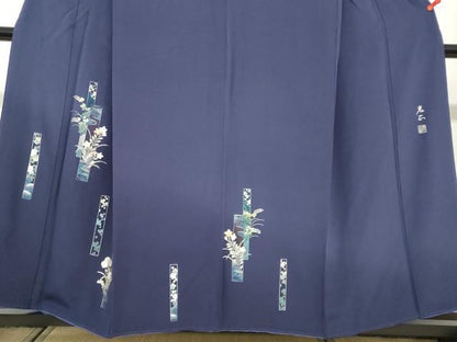 平和屋着物●金彩友禅　卓越技能者・名工・和田光正　訪問着　短冊草花文　金彩　正絹　逸品　DABG2193ud