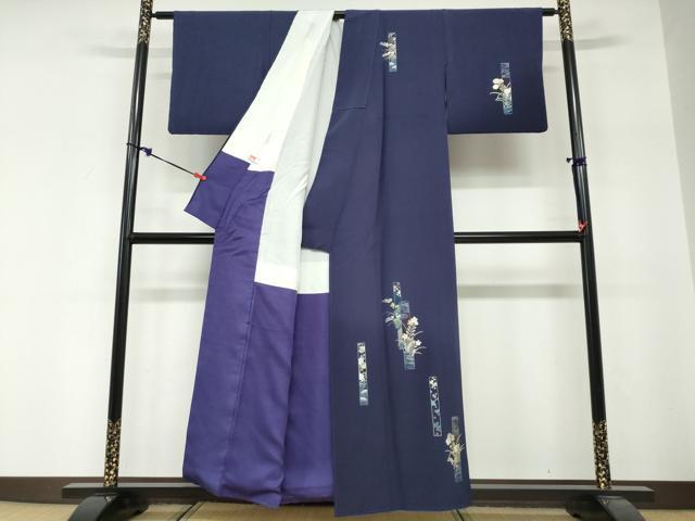 平和屋着物●金彩友禅　卓越技能者・名工・和田光正　訪問着　短冊草花文　金彩　正絹　逸品　DABG2193ud