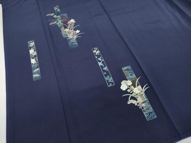 平和屋着物●金彩友禅　卓越技能者・名工・和田光正　訪問着　短冊草花文　金彩　正絹　逸品　DABG2193ud