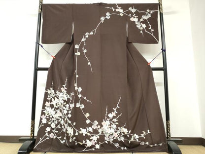 平和屋着物●訪問着　枝花文　正絹　逸品　未使用　DABG2197ud