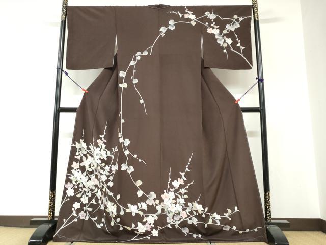 平和屋着物●訪問着　枝花文　正絹　逸品　未使用　DABG2197ud