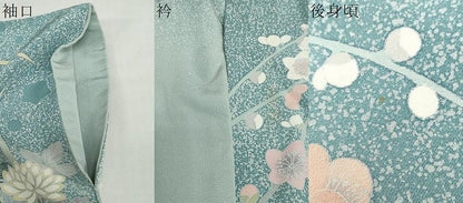 平和屋着物●訪問着　友禅　作家物　花蝶文　暈し染め　正絹　逸品　DABG2199ud