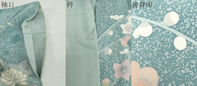 平和屋着物●訪問着　友禅　作家物　花蝶文　暈し染め　正絹　逸品　DABG2199ud