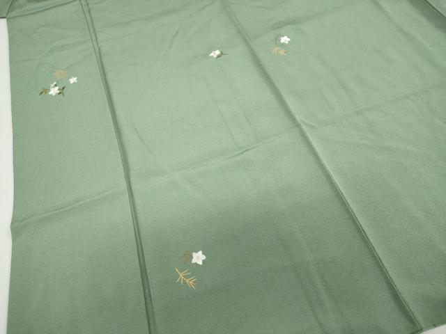 平和屋着物●上質な小紋　総刺繍　舞花文　正絹　逸品　DABG2202ud