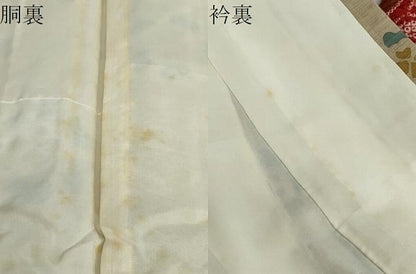 平和屋着物●上質な紬　舞花文　正絹　逸品　未使用　DABG2203ud