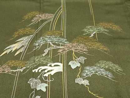 平和屋着物●訪問着　作家物　枝松文　金彩　健勝苑扱い　正絹　逸品　DABG2205ud