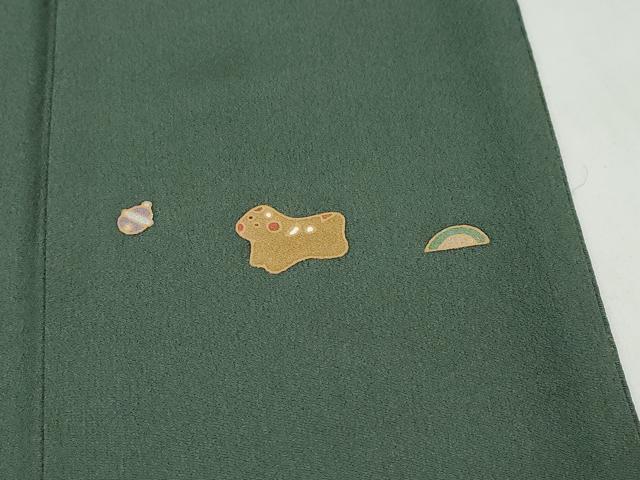 平和屋着物●訪問着　作家物　駒刺繍　玩具文　正絹　逸品　DABG2206ud