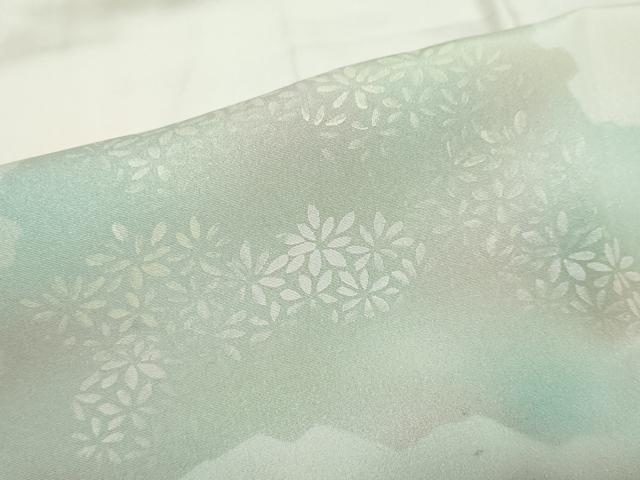 平和屋着物●長襦袢　無双仕立て　渡橋風景文　暈し染め　正絹　逸品　DABG2210ud
