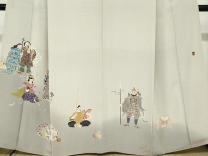 平和屋着物●糸目友禅作家　滝沢晃　訪問着　七福神　暈し染め　正絹　逸品　DABG2211ud
