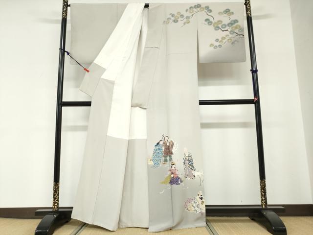平和屋着物●糸目友禅作家　滝沢晃　訪問着　七福神　暈し染め　正絹　逸品　DABG2211ud