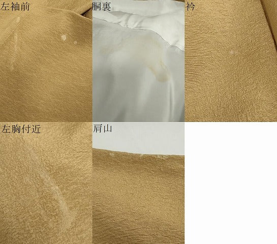 平和屋着物●訪問着　流水楽器草花文　暈し染め　金彩　正絹　逸品　DABG2217ud