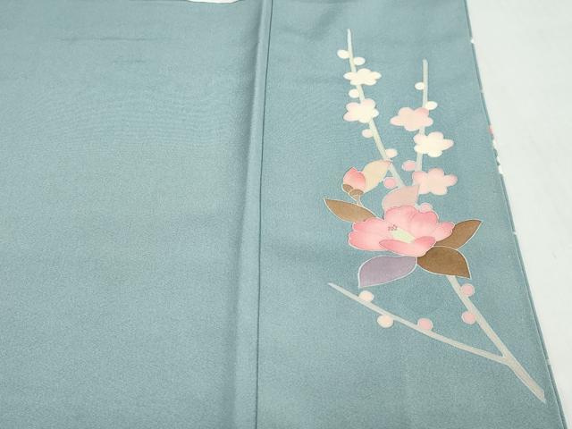 平和屋着物●訪問着　友禅　作家物　枝花文　暈し染め　正絹　逸品　DABG2222ud