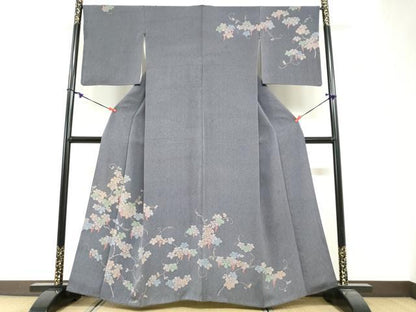 平和屋着物●訪問着　葡萄蔦の葉文　正絹　逸品　DABG2225ud