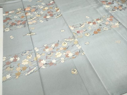 平和屋着物●訪問着　駒刺繍　宝尽くし草花文　金彩　西武百貨店扱い　正絹　逸品　未使用　DABG2230ud