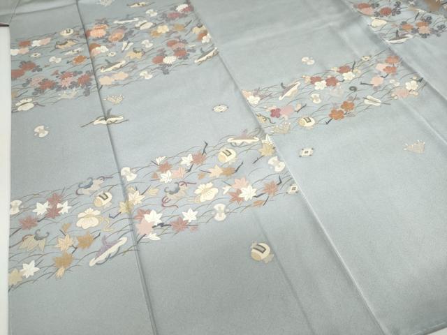 平和屋着物●訪問着　駒刺繍　宝尽くし草花文　金彩　西武百貨店扱い　正絹　逸品　未使用　DABG2230ud