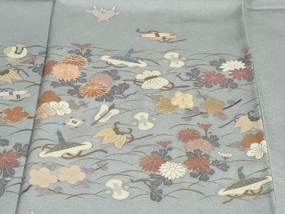 平和屋着物●訪問着　駒刺繍　宝尽くし草花文　金彩　西武百貨店扱い　正絹　逸品　未使用　DABG2230ud