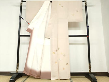 平和屋着物●訪問着　駒刺繍　手毬花文　金彩　ますいわ屋扱い　正絹　逸品　DABG2244ud