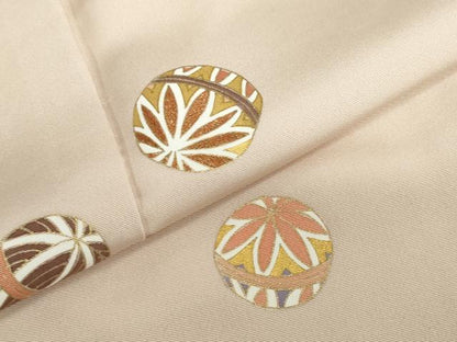 平和屋着物●訪問着　駒刺繍　手毬花文　金彩　ますいわ屋扱い　正絹　逸品　DABG2244ud