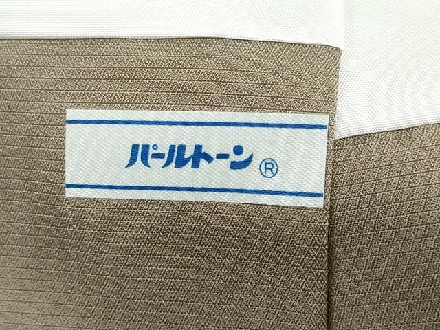 平和屋着物●上質な紬　刺繍　刺し子　草花菱文　無落款　正絹　逸品　未使用　DABG2247ud