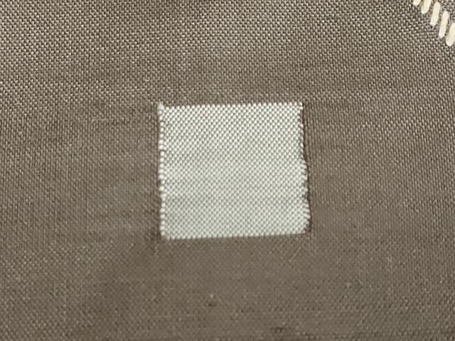平和屋着物●上質な紬　刺繍　刺し子　草花菱文　無落款　正絹　逸品　未使用　DABG2247ud
