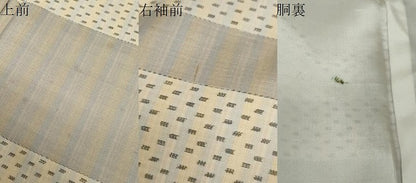 平和屋着物●東郷織物謹製　本場大島紬　横段文　正絹　逸品　DABG2248ud