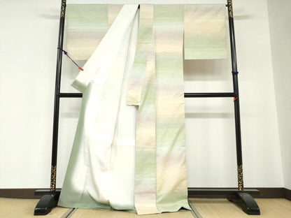 平和屋着物●上質な紬　霞文　正絹　逸品　DABG2249ud