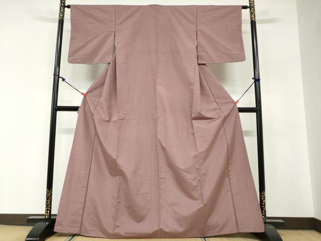平和屋着物●上質な紬　鴇浅葱色　正絹　逸品　DABG2251ud