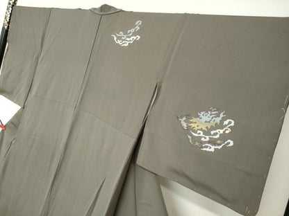 平和屋着物●訪問着　抽象文様　暈し染め　金銀彩　正絹　逸品　未使用　DABG2267ud