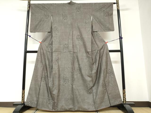 平和屋着物●本場大島紬　9マルキ　鏡裏動物文　正絹　逸品　DABG2276ud