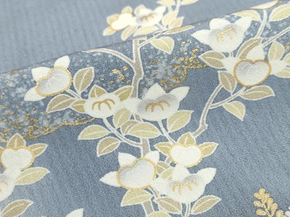 平和屋着物●訪問着　駒刺繍　手毬草花文　暈し染め　金彩　ロング丈　正絹　逸品　DABG2280ud