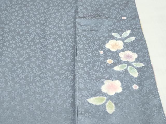 平和屋着物●訪問着　駒刺繍　手毬草花文　暈し染め　金彩　ロング丈　正絹　逸品　DABG2280ud
