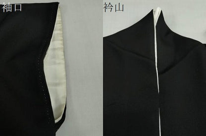 平和屋着物●豪華黒留袖　友禅　作家物　飛鳥草花文　正絹　逸品　DABG2296ud