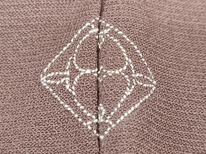 平和屋着物●訪問着　駒刺繍　横段草花文　金彩　正絹　逸品　DABG2305ud