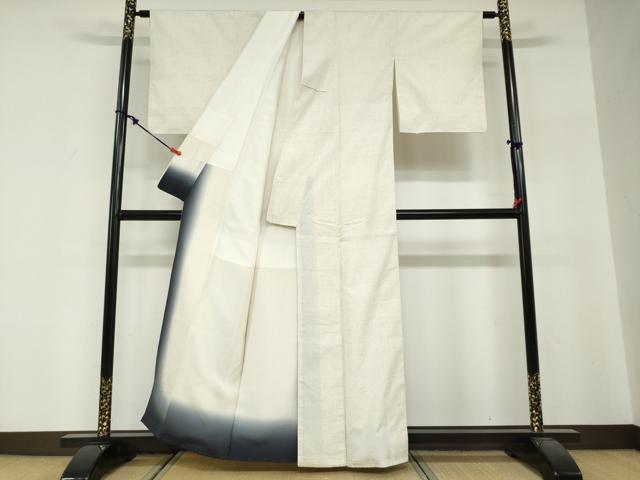 平和屋着物●上質な紬　絣文様　正絹　逸品　DABG2306ud