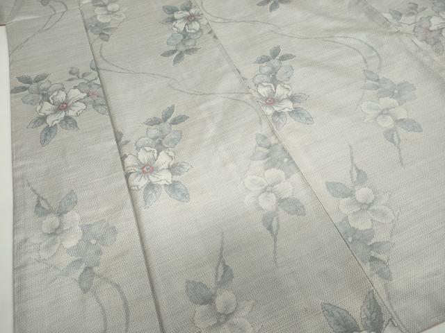 平和屋着物●本場大島紬　白大島　7マルキ　総絣　枝花文　正絹　逸品　未使用　DABG2310ud