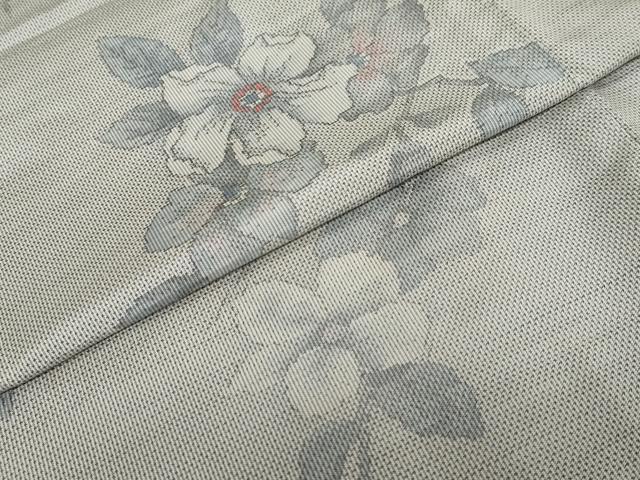 平和屋着物●本場大島紬　白大島　7マルキ　総絣　枝花文　正絹　逸品　未使用　DABG2310ud