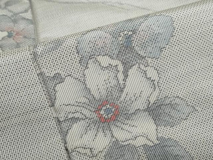 平和屋着物●本場大島紬　白大島　7マルキ　総絣　枝花文　正絹　逸品　未使用　DABG2310ud