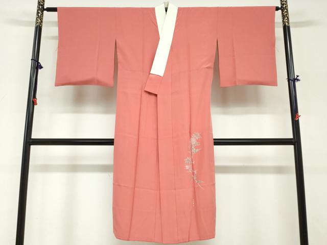 平和屋着物●長襦袢　袷　べにばな　珊瑚朱色　鈴乃屋扱い　正絹　逸品　DABG2317ud