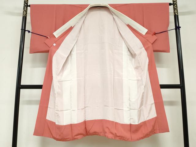 平和屋着物●長襦袢　袷　べにばな　珊瑚朱色　鈴乃屋扱い　正絹　逸品　DABG2317ud