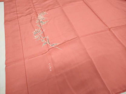 平和屋着物●長襦袢　袷　べにばな　珊瑚朱色　鈴乃屋扱い　正絹　逸品　DABG2317ud