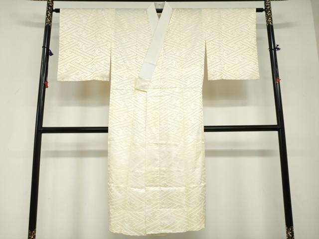 平和屋着物●長襦袢　無双仕立て　紗綾型地紋　蒸栗色　正絹　逸品　未使用　DABG2318ud