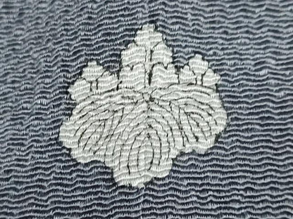 平和屋着物●訪問着　駒刺繍　流水草花文　金彩　鬼しぼ縮緬　正絹　逸品　DABG2329ud
