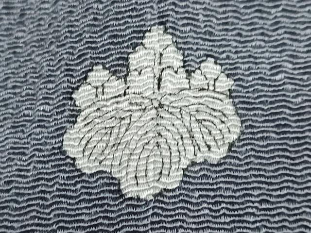 平和屋着物●訪問着　駒刺繍　流水草花文　金彩　鬼しぼ縮緬　正絹　逸品　DABG2329ud